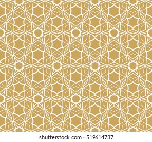 creative floral ornament. seamless geometry pattern. vector illustration. beige color