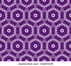 creative floral ornament. seamless geometry pattern. vector illustration. purple color