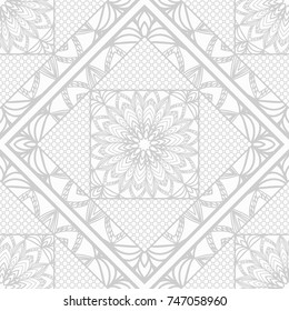 creative floral ornament. seamless geometry pattern. vector illustration.