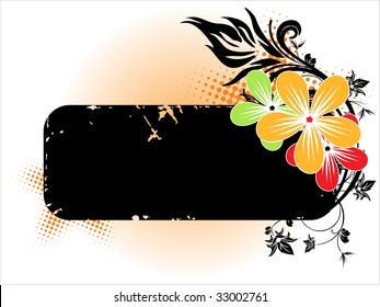 creative floral pattern banner, vector illustration