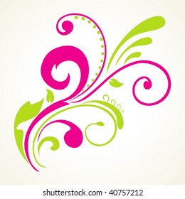 creative floral pattern on white background