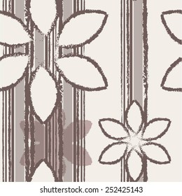 Creative floral pattern, seamless vector background.
