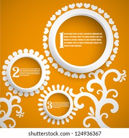 Creative floral pattern with space for text. Vector illustration.