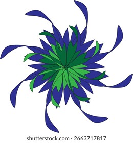 Design de espiral floral criativo com efeito de movimento dinâmico