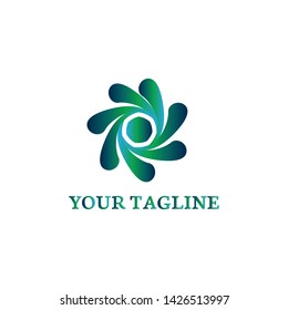 Creative Flower Color Logo Design
