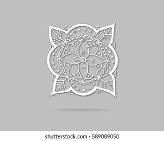 Creative Flower Concept Icon. Abstract Vector Eco Logo Design Template. Emblem from Hand Drawn Lines.
