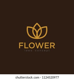 Creative Flower Concept Logo Design Template