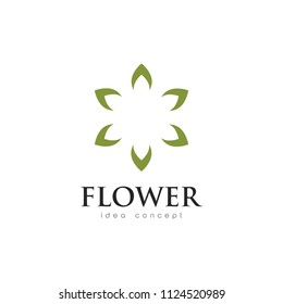 Creative Flower Concept Logo Design Template