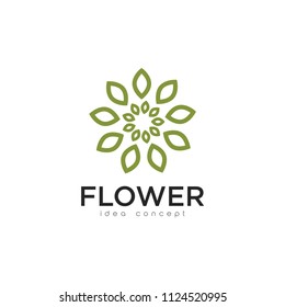 Creative Flower Concept Logo Design Template