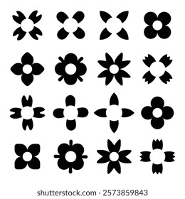 Creative flower  design set, vector, flower icon