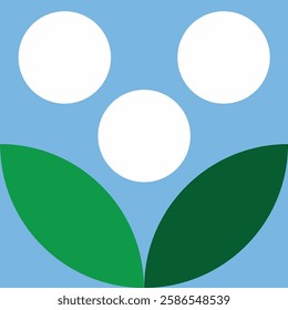 Creative flower geometric design element