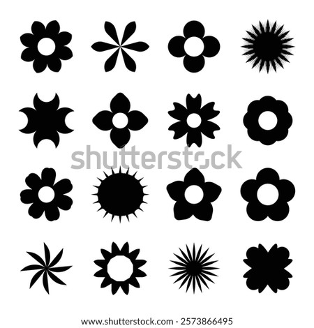  creative  flower icon set, vector illustrator