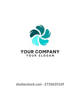Logotipo floral creativo con delicados pétalos y diseño orgánico.