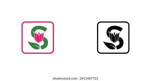 Diseño de logotipo de flor creativa con letra combinada del logotipo A a Z|rose| vector premium