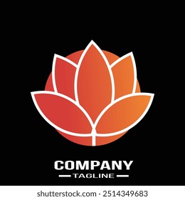 Creative flower logo design, Lotus flower logo