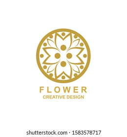 Creative Flower Logo Design Template
