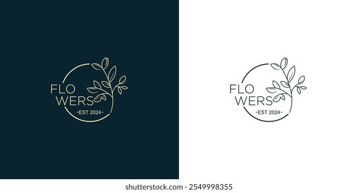 Design de logotipo de flor criativa com vetor premium exclusivo