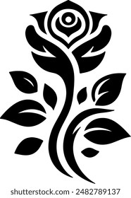 Icono creativo del logotipo de la flor con un fondo blanco
