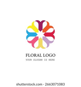 Creative flower logo inspiration design template