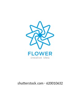 Creative Flower Ornament Concept Logo Design Template