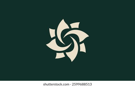 Creative flower storm logo design
