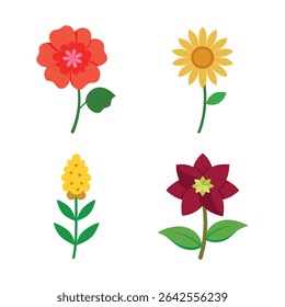 Elementos de vetor de flor criativos que adicionam charme a convites de artesanato e layouts decorativos Linha Arte Vetor ilustração