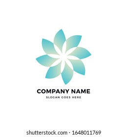 Creative flower vector logo icon design template. Abstract logotype concept element sign shape