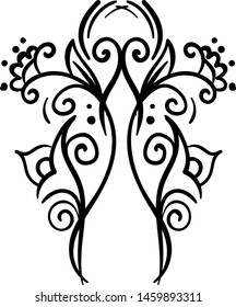 Gothic Style Tattoo Angel Wings Shape Stock Vector (Royalty Free) 411137815