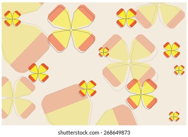 creative flowers on bright background
