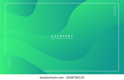 Creative fluid green gradient background. Design for prints, posters, cards, etc. Vector