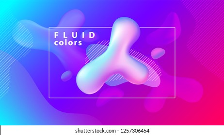 Creative fluid shapes composition wallpaper. Trendy violet gradient background. Vector EPS 10