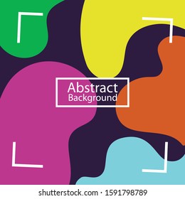 Creative fluid style poster dynamic colored liquid shapes background