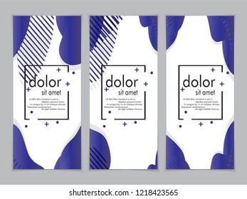 Creative fluid style poster set. dynamic  shapes on light background. ideal for party, banner, cover, print, promotion, greeting, ad, web, page, header, landing, social media. vector illustration