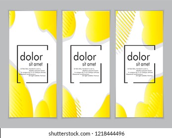 Creative fluid style poster set. dynamic  shapes on light background. ideal for party, banner, cover, print, promotion, greeting, ad, web, page, header, landing, social media. vector illustration