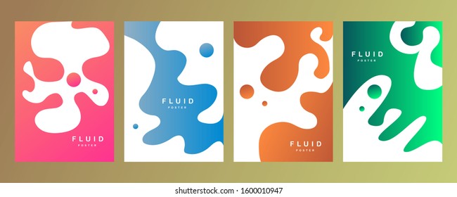 Creative fluid style poster set.  ideal for party, banner, cover, print, promotion, sale, greeting, ad, web, page, header, landing, social media. eps 10