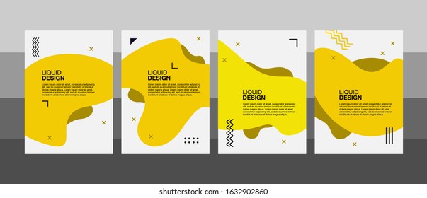 Creative fluid style poster set. For party, banner, cover, print, promotion, sale, greeting, ad, web, page, header, landing, social media.
