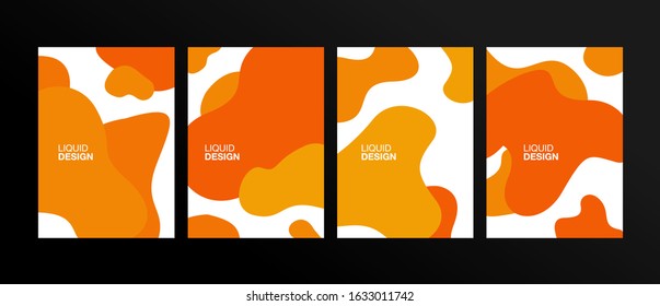 Creative fluid style poster set. Can be used for party, banner, cover, print, promotion, sale, greeting, ad, web, page, header, landing, social media.