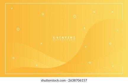 Creative fluid yellow gradient background. Design for prints, posters, cards, etc. Vector