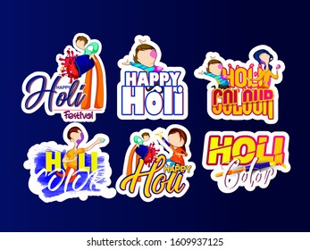 Creative Flyer, Banner design for Indian Festival of Colours, Happy Holi celebration