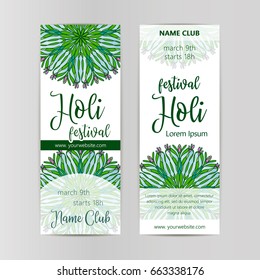 Creative Flyer, Banner or Pamphlet design for Indian Festival of Colours, Happy Holi celebration.