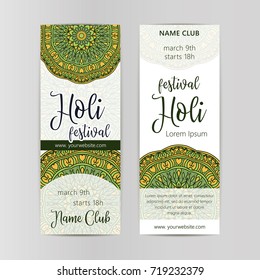 Creative Flyer, Banner or Pamphlet design for Indian Festival of Colours, Happy celebration.