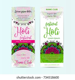 Creative Flyer, Banner or Pamphlet design for Indian Festival of Colours, Happy celebration.