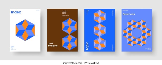 Creative Flyer Design. Abstract Brochure Layout. Geometric Business Presentation Template. Background. Poster. Book Cover. Report. Banner. Brand Identity. Handbill. Magazine. Leaflet. Notebook