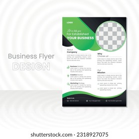 Creative flyer design for corporate agency, brochure cover template, Minimal flyer design with geometric shapes, vector template in A4 size
