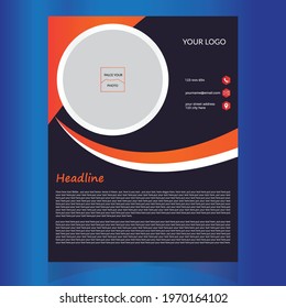Creative flyer design, Corporate flyer design, page, professional flyer design, Awesome design, Brand, Creative design,a4, vector illustration