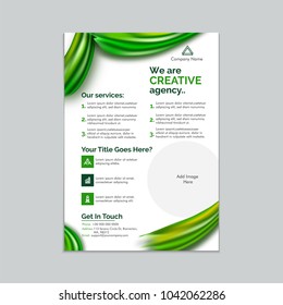 Creative flyer design. Corporate template layout presentation. Business concept.