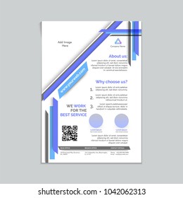 Creative Flyer Design. Präsentation des Vorlagenlayouts in Unternehmen. Geschäftskonzept.