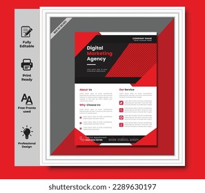 Creative flyer design. Corporate template layout presentation. Business concept.

