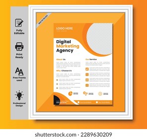 Creative flyer design. Corporate template layout presentation. Business concept.

