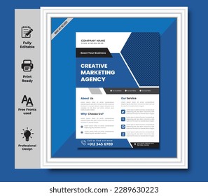 Creative flyer design. Corporate template layout presentation. Business concept.


